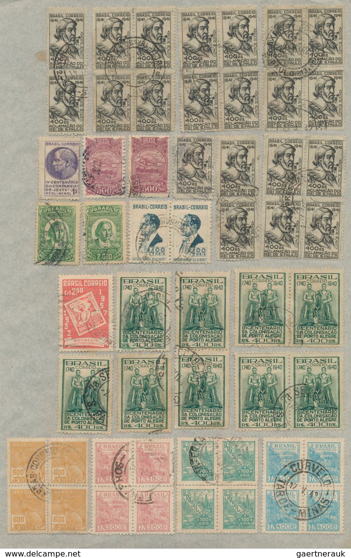 Brasilien: 1900/1960 (ca.), Mainly From 1920, Very Comprehensive Accumulation Of Apprx. 30.000 Mainl - Gebruikt