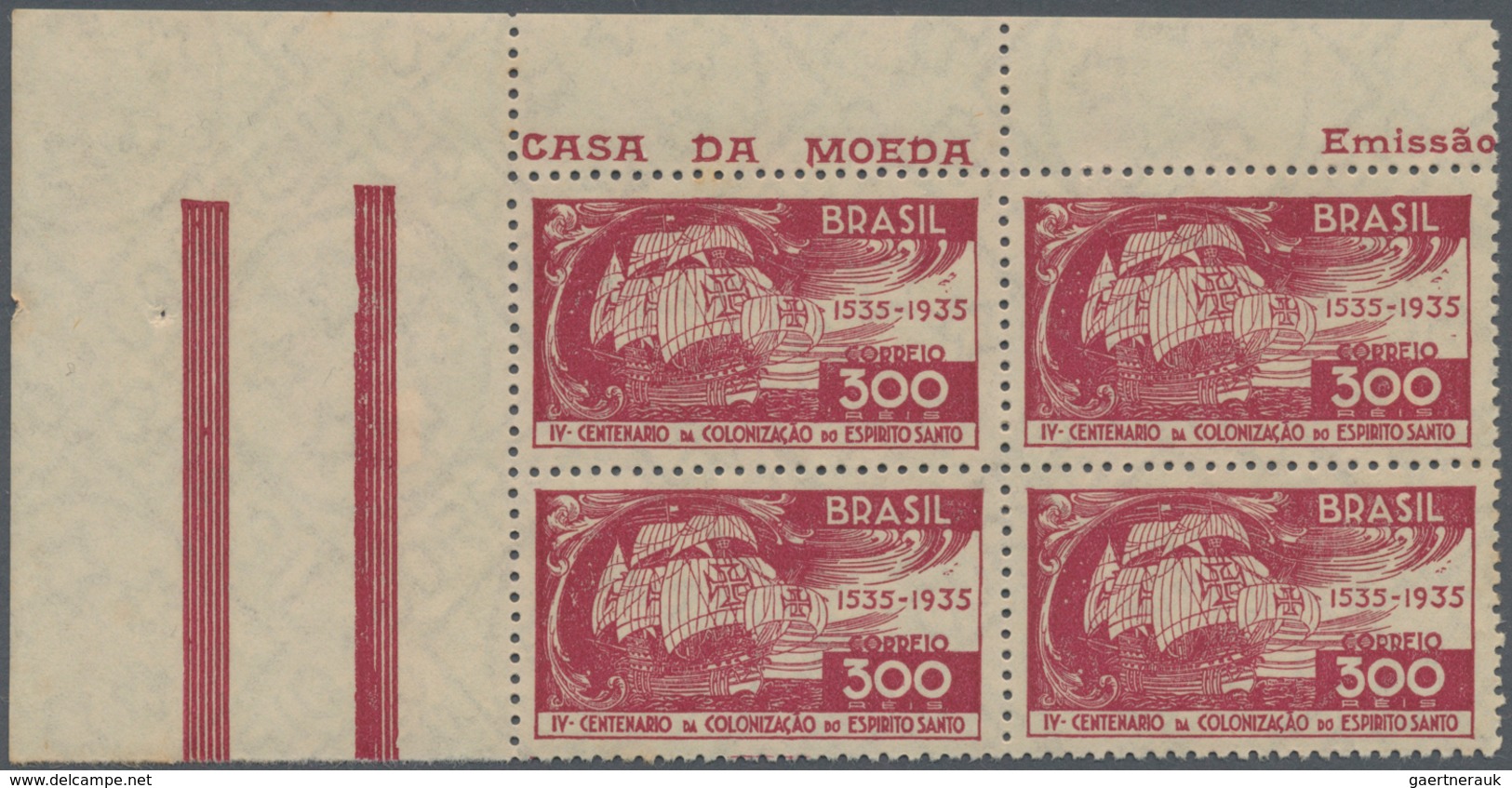 Brasilien: 1919/1958, MARGIN IMPRINTS, Splendid Mint Collection Of 225 Units Up To Blocks Of 70, Sho - Gebruikt
