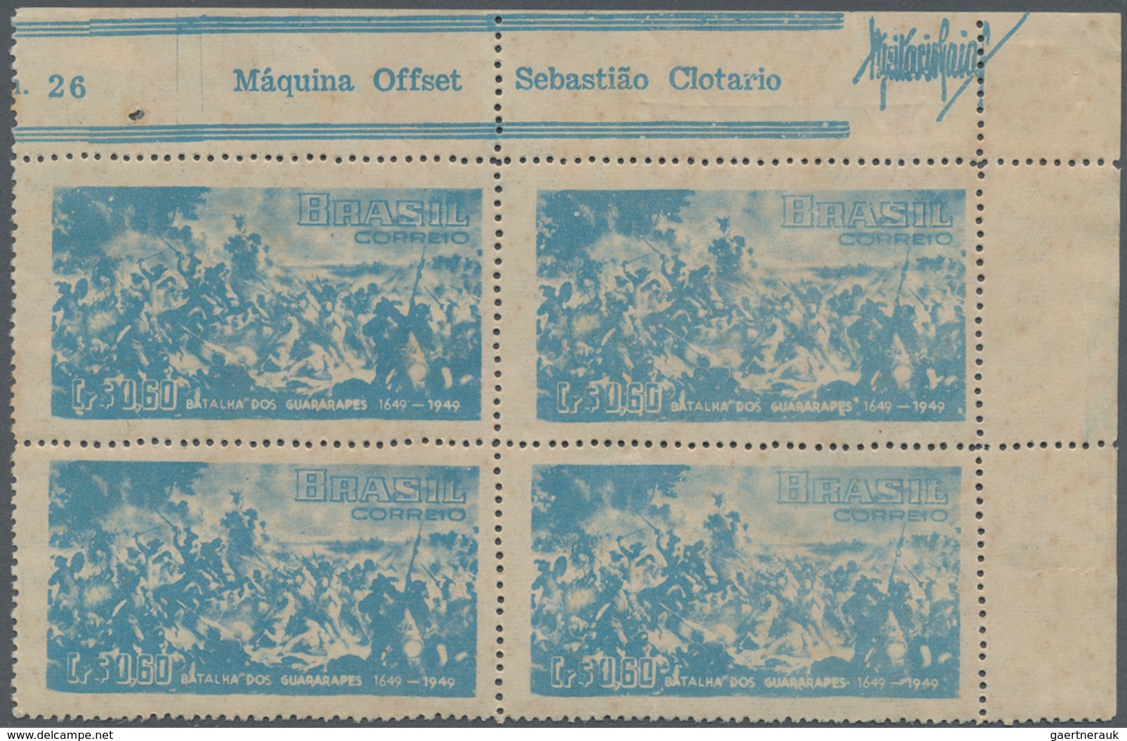 Brasilien: 1919/1958, MARGIN IMPRINTS, Splendid Mint Collection Of 225 Units Up To Blocks Of 70, Sho - Gebruikt