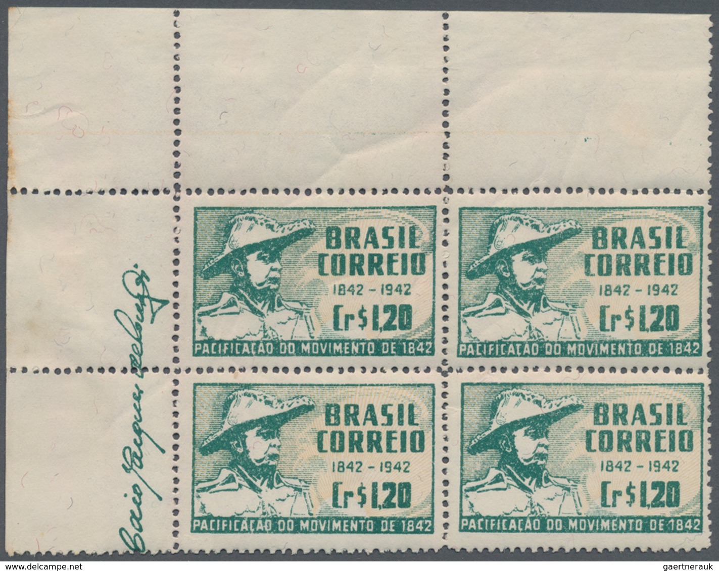 Brasilien: 1919/1958, MARGIN IMPRINTS, splendid mint collection of 225 units up to blocks of 70, sho