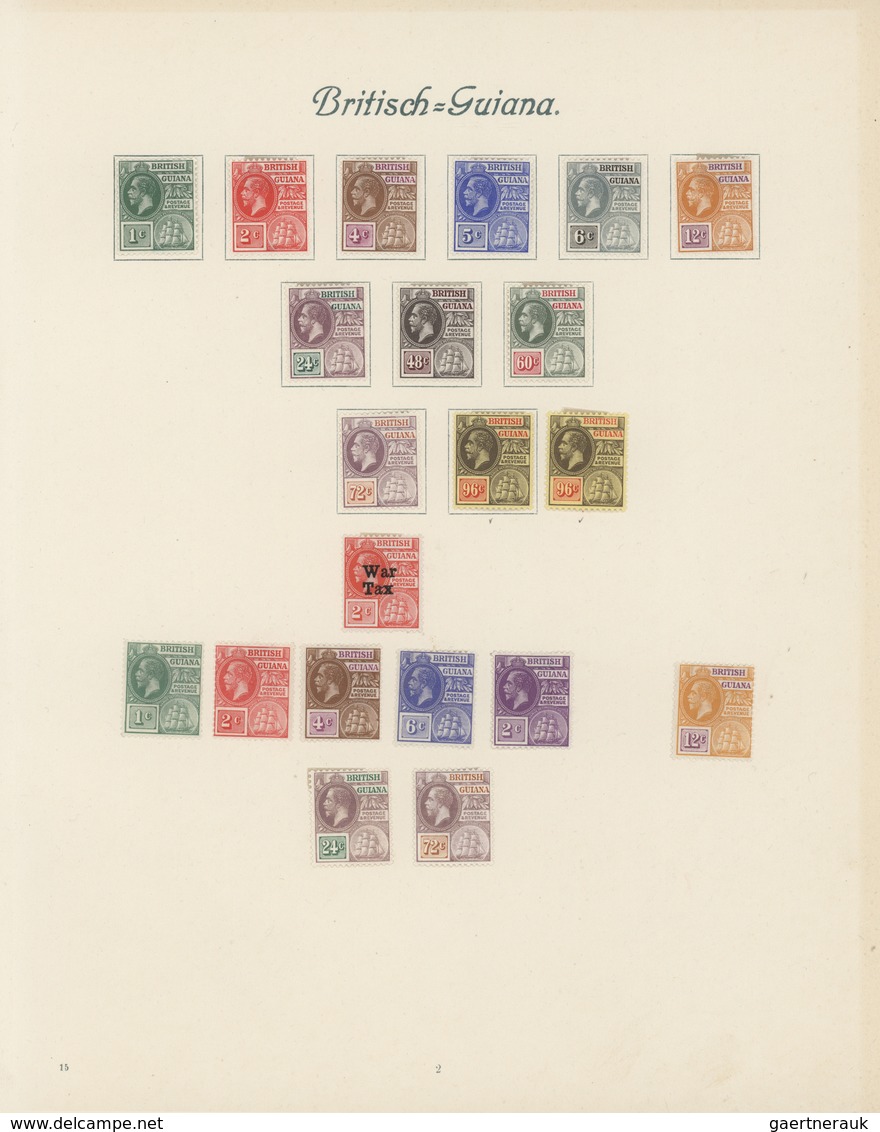 Britisch-Guyana: 1853-1925, Collection Mint And Used On Three Album Leaves Including SG 20, 29, 33, - Guyane Britannique (...-1966)