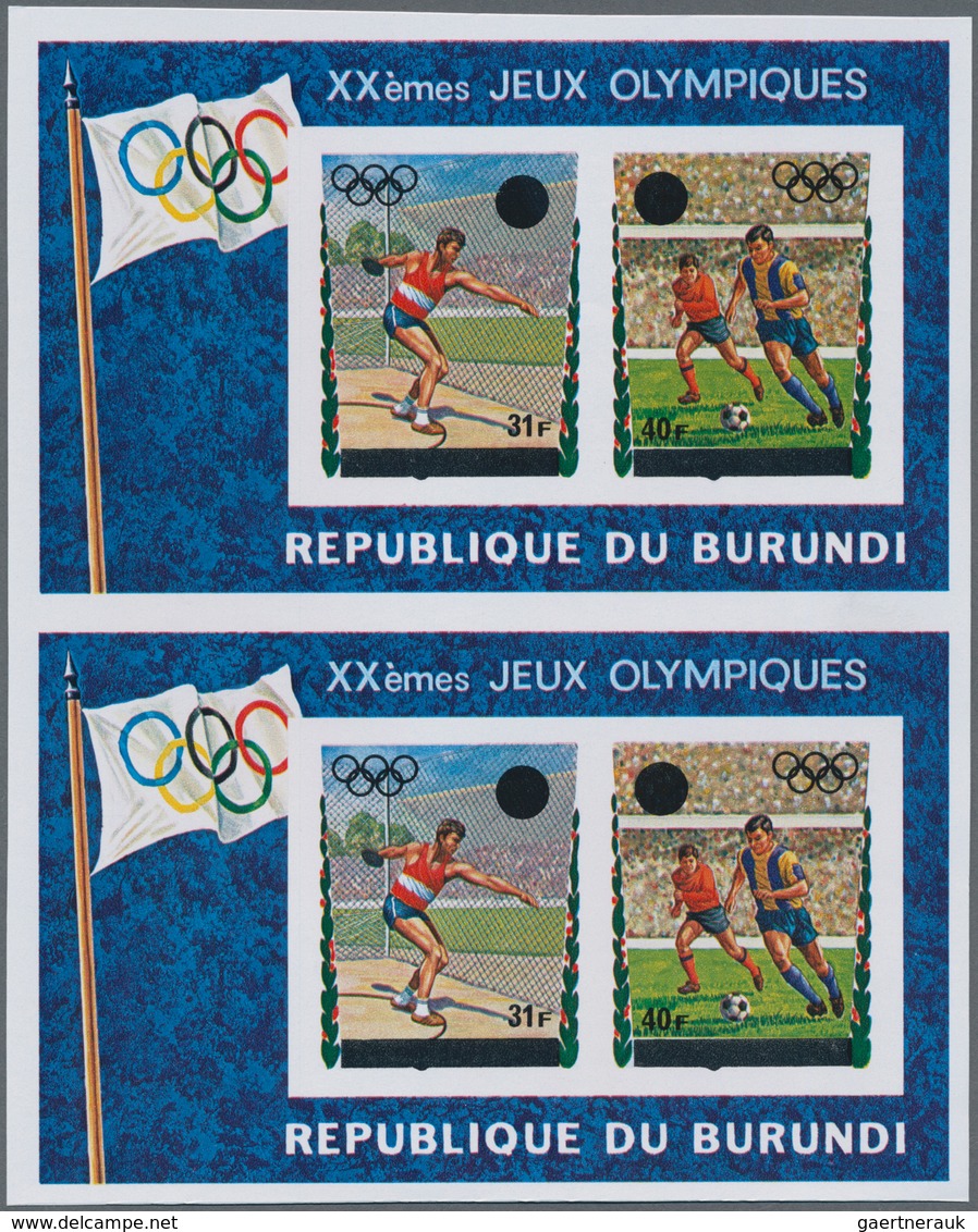 Burundi: 1965/1980 (ca.), duplicated accumulation in large box with mostly IMPERFORATE single stamps