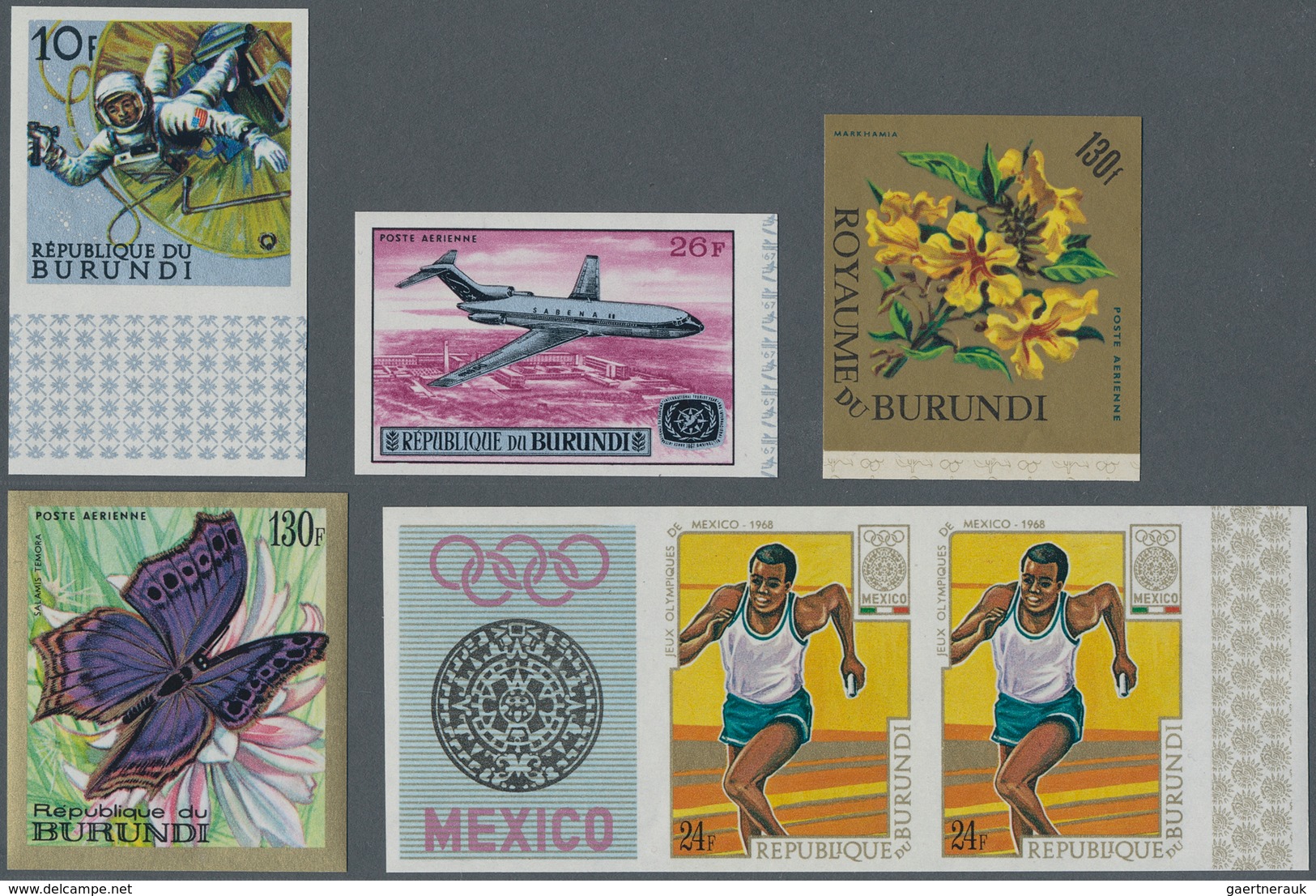 Burundi: 1966/1970, Lot Of 5756 IMPERFORATE (instead Of Perforate) Stamps MNH, Showing Various Topic - Collections