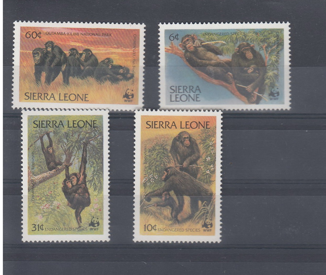 Sierra Leone Michel Cat.No.  Mnh/** 713/716 Wwf Monkey - Sierra Leone (1961-...)