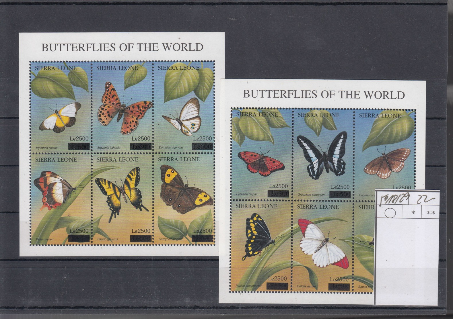 Sierra Leone Michel Cat.No.  Mnh/** Sheet 5018/5029 Butterfly - Sierra Leona (1961-...)