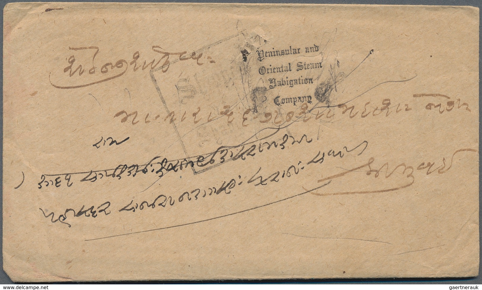 China: 1880/82, Covers (5), Unstamped "ship Letters" With Letter Contents In Indian Writing: Endorse - Andere & Zonder Classificatie