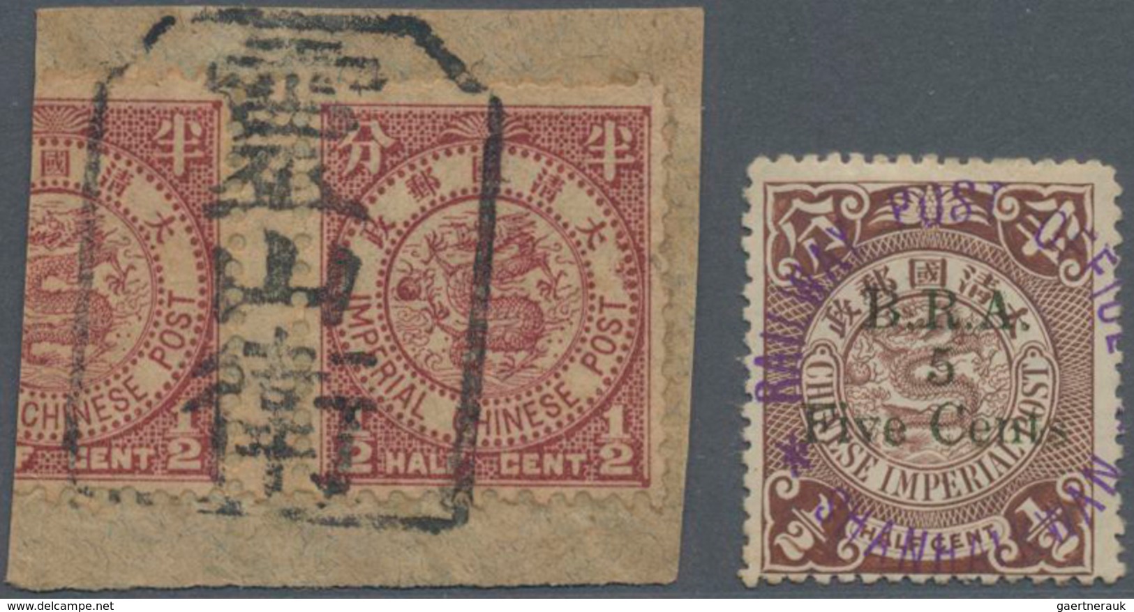 China: 1898/1909, Coiling Dragons Etc. Tokyo / Waterlow Issues Inc. Postage Dues Used, On Three Stoc - Other & Unclassified