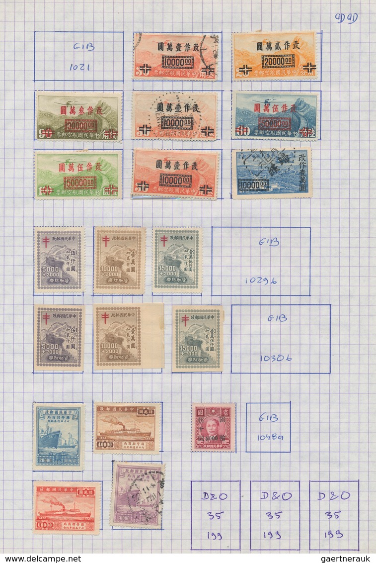 China: 1912/47, collection on self-made album pages, from the Coiling Dragon overprints, early comme