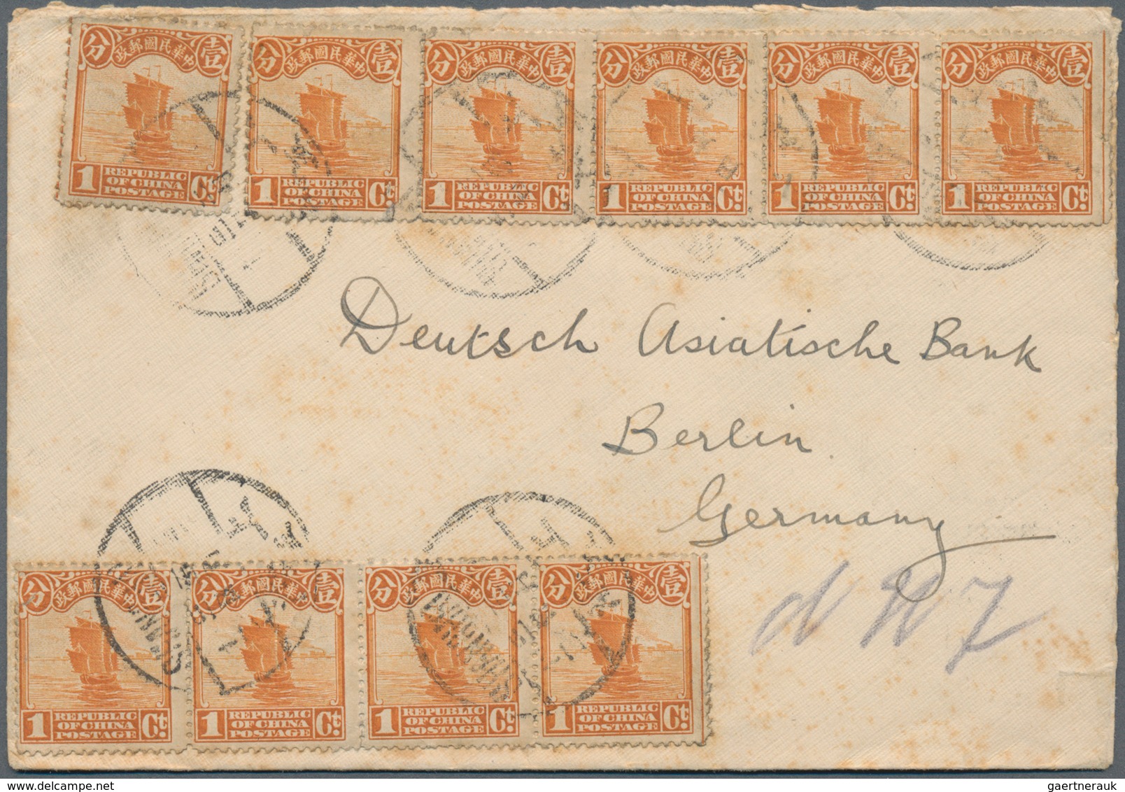 China: 1913/30, Junks/reaper, Group Of Covers (4) Resp. Used Ppc (4) Mostly To Foreign, Inc. Ppc. Us - Other & Unclassified