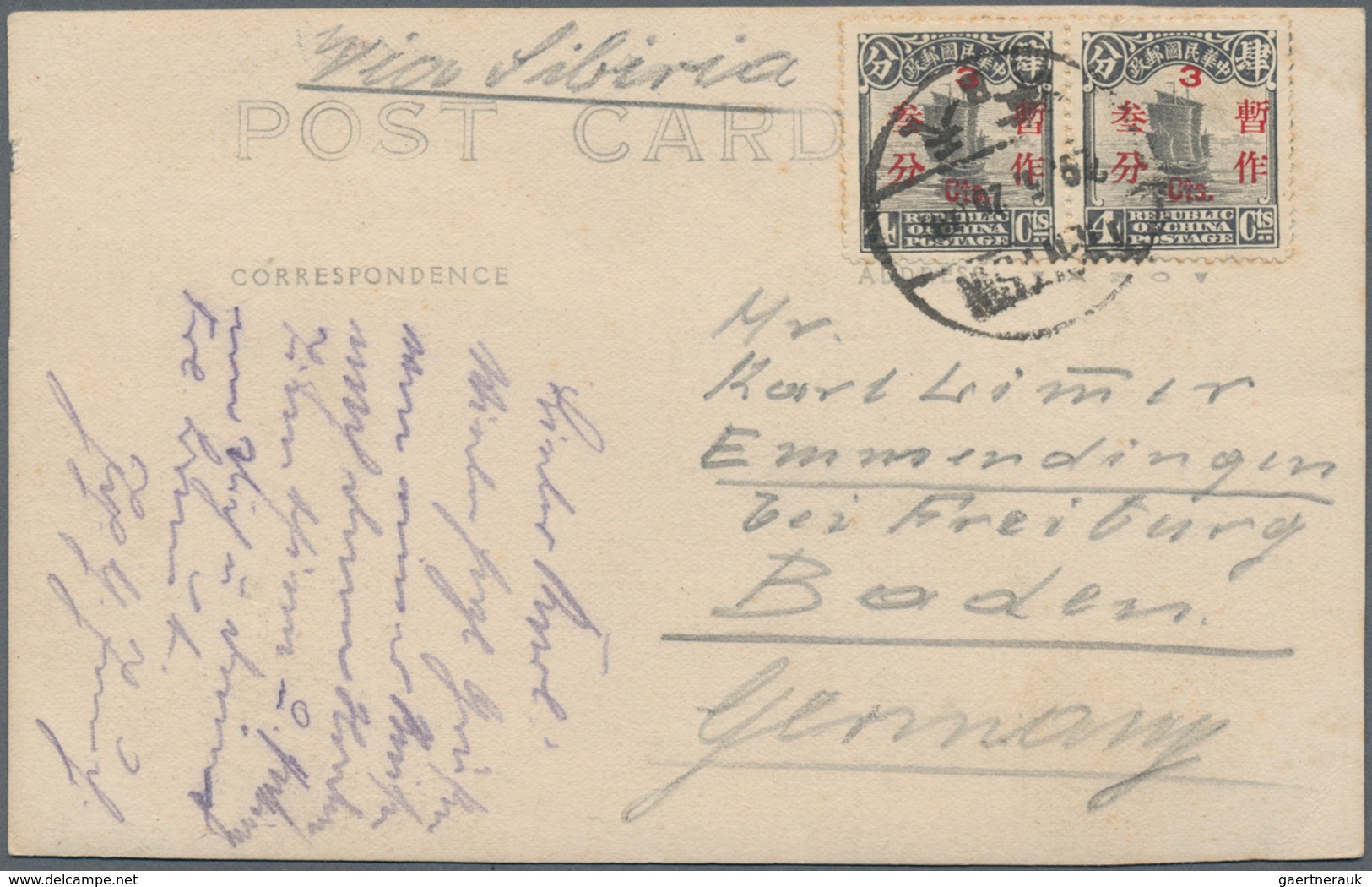 China: 1913/30, Junks/reaper, Group Of Covers (4) Resp. Used Ppc (4) Mostly To Foreign, Inc. Ppc. Us - Andere & Zonder Classificatie