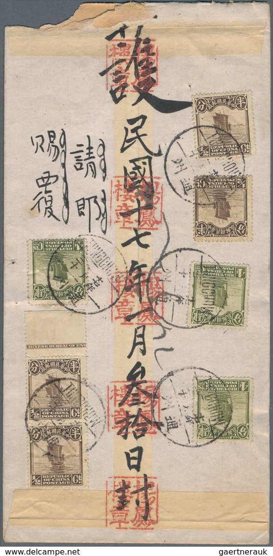 China: 1923/35 (ca.), Junk/SYS/martyrs, Inland Covers (41 + 1 New Years Greeting Card) Inc. About Ha - Otros & Sin Clasificación