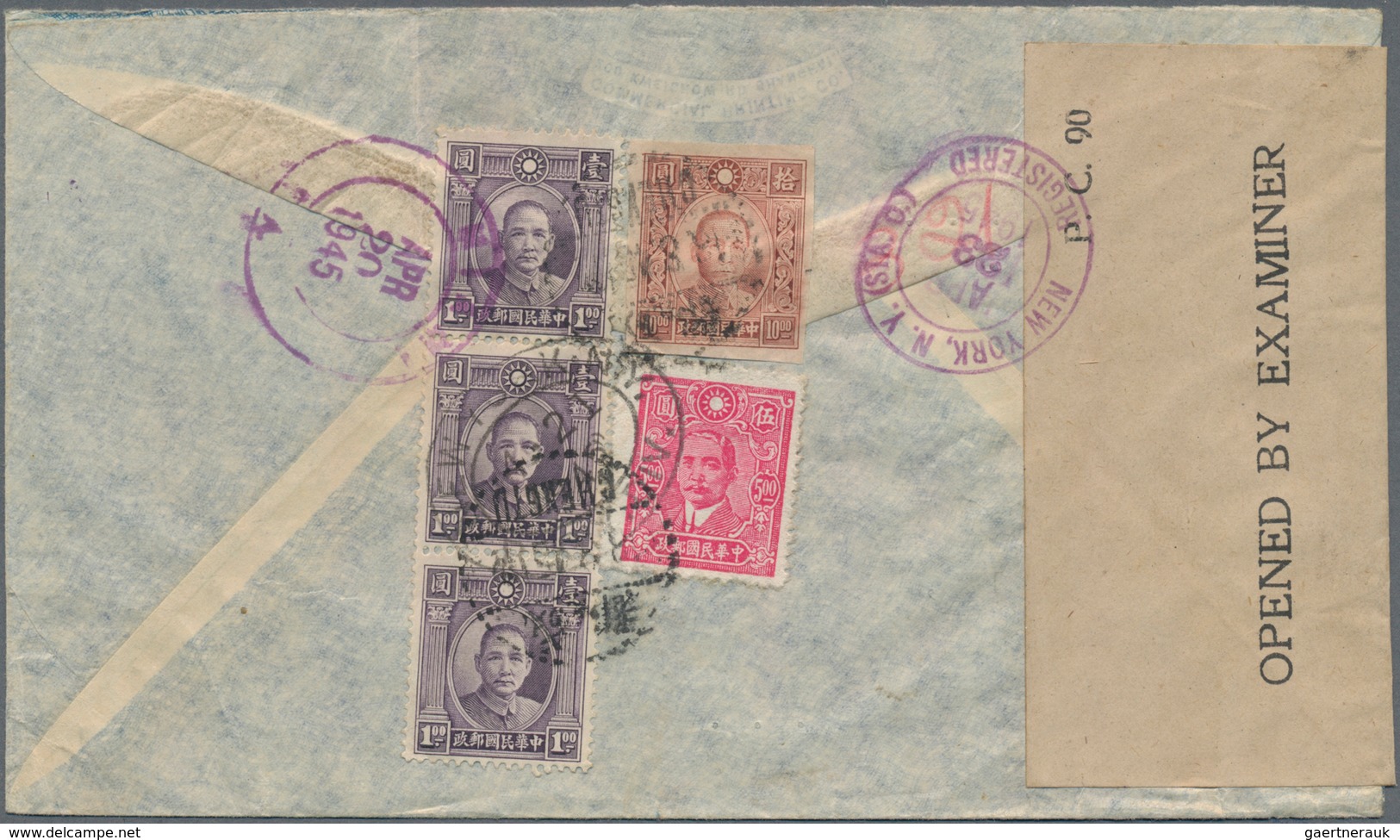 China: 1923/47, Covers (18) Used Inland Or Foreign, Junks/martyrs/Dr. Sun, Inc. Registration And Air - Otros & Sin Clasificación