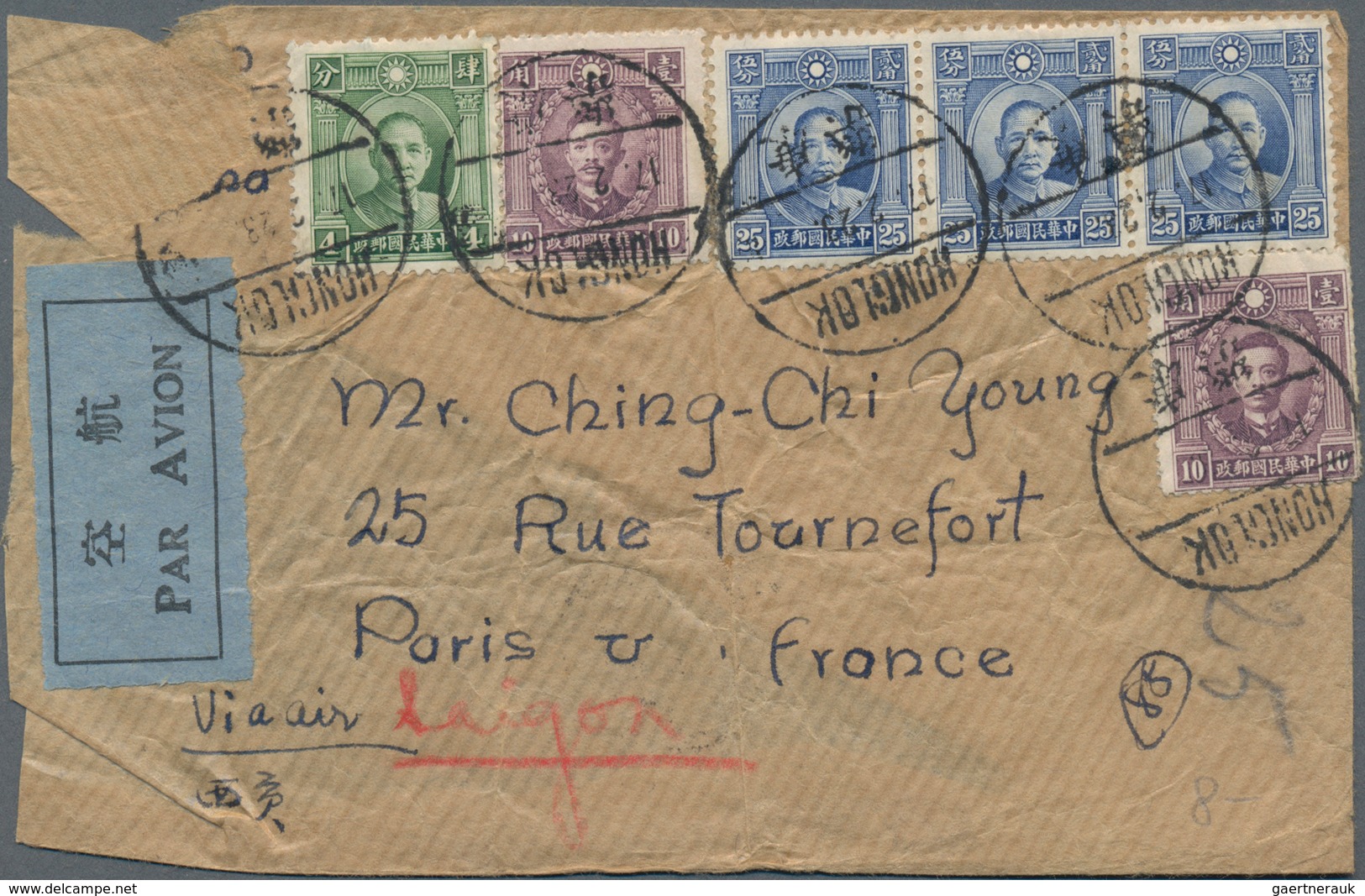 China: 1931/41, SYS and martyrs, covers (36 inc. one used ppc) all to foreign and many to Switzerlan
