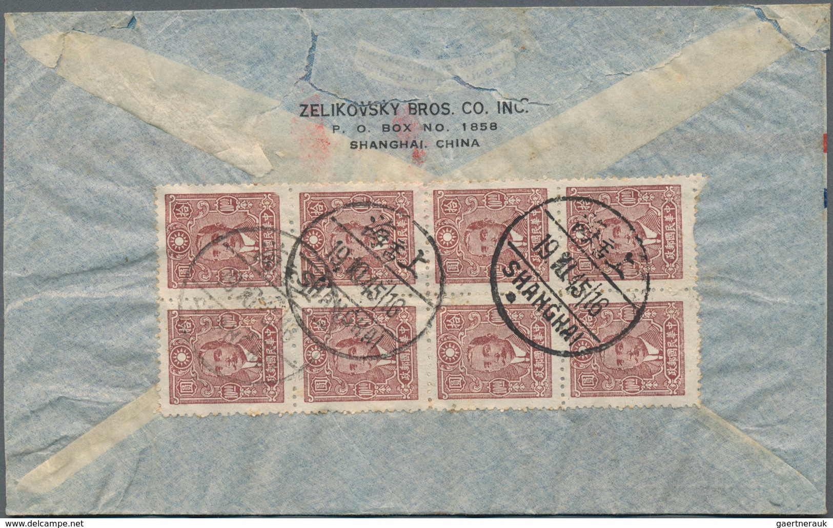 China: 1941/48, Covers (17) Mostly Airmail Inc. Three Registered (one Censored) 1941 Chungking-Hong - Other & Unclassified