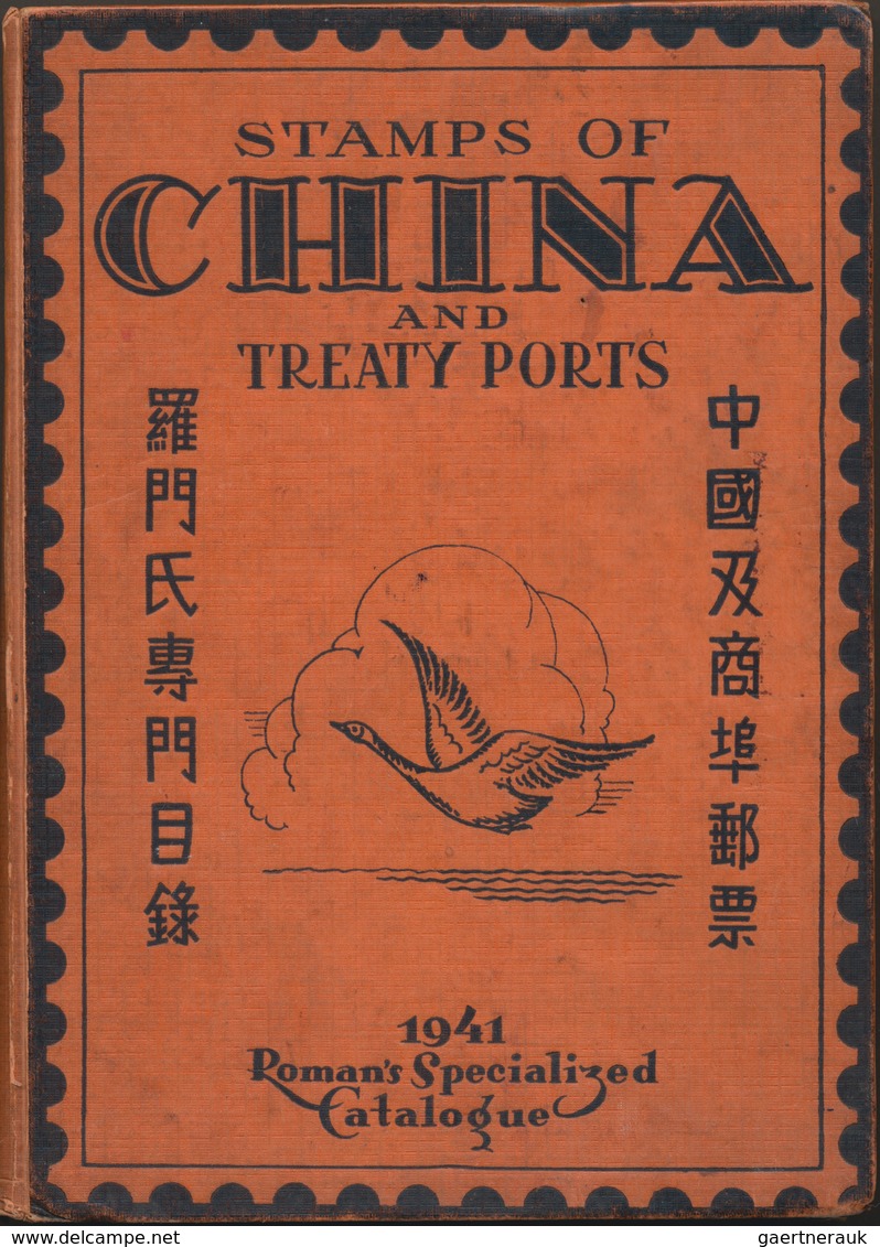 China: 1941/98, 12 Books Of Philatelic Literature, Including The 1941 Roman's Specialised Catalogue - Sonstige & Ohne Zuordnung