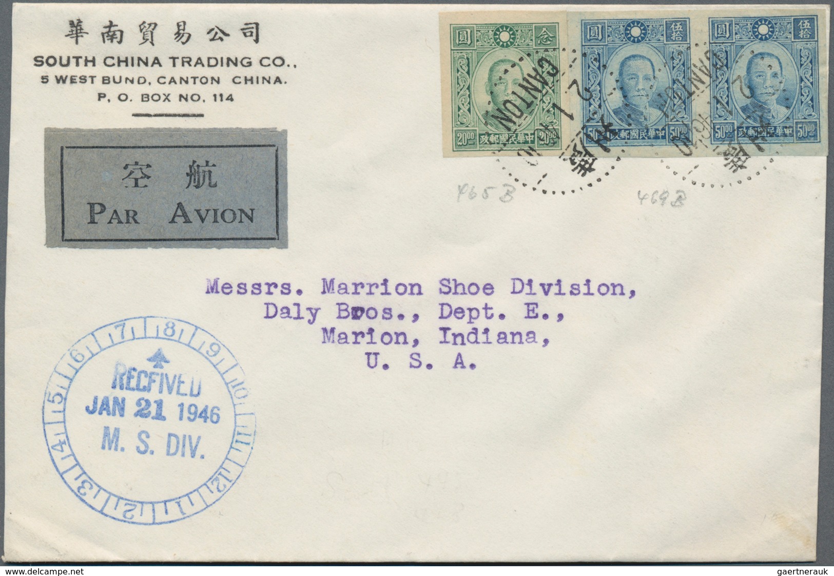 China: 1943/46, Various Unoverprinted SYS On Covers (15) Mostly Used Foreign Inc. To Norway And Ital - Other & Unclassified