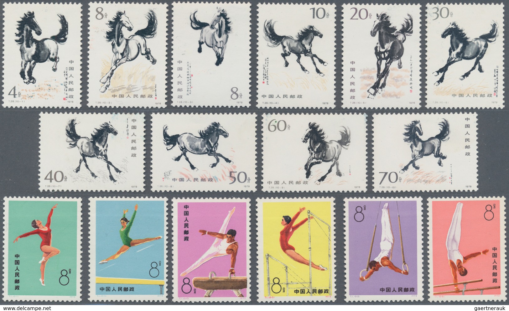 China: 1948/2008 (ca.), Collection In Stock Book, Includes Four Copies Of 1948 Gold Yuan Overprint 5 - Otros & Sin Clasificación