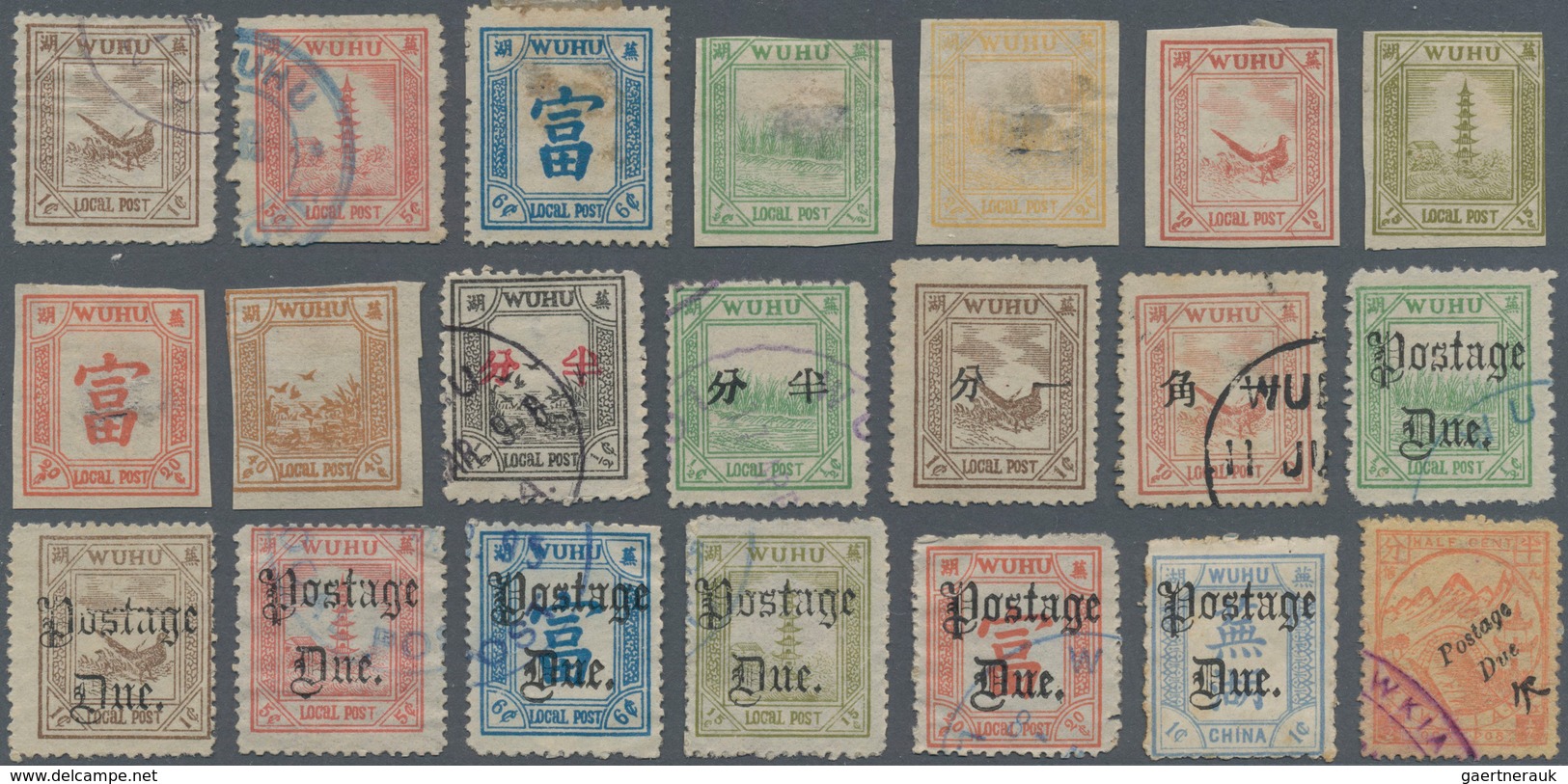China - Lokalausgaben / Local Post: 1892/97, Amoy-Wuhu, Collection Of LPO Mint/used On Stockcards, I - Andere & Zonder Classificatie