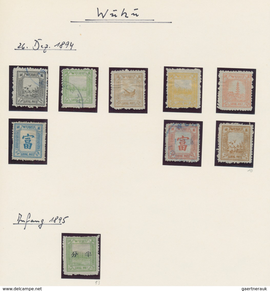 China - Lokalausgaben / Local Post: 1893/97 (ca.), Amoy-Wuhu, mint and used collection in hingeless