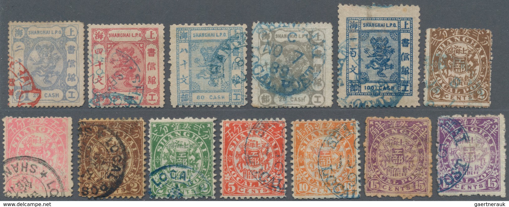 China - Shanghai: 1865/97, mint and used collection, several in both conditions, mounted on Lindner