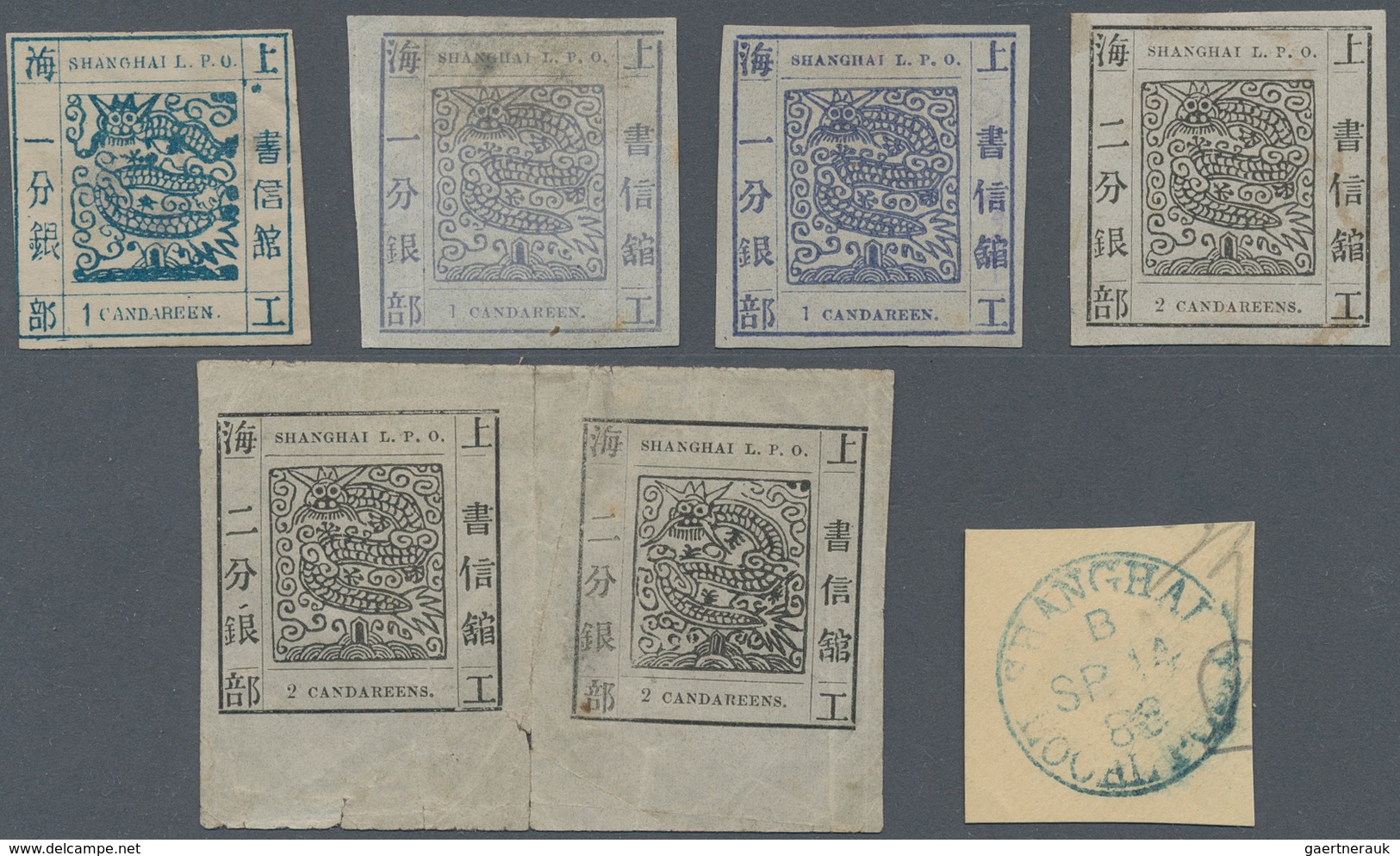 China - Shanghai: 1870s (ca.), So Called "Post Office Reprints" (Livingstone Dies II And III), Unuse - Sonstige & Ohne Zuordnung