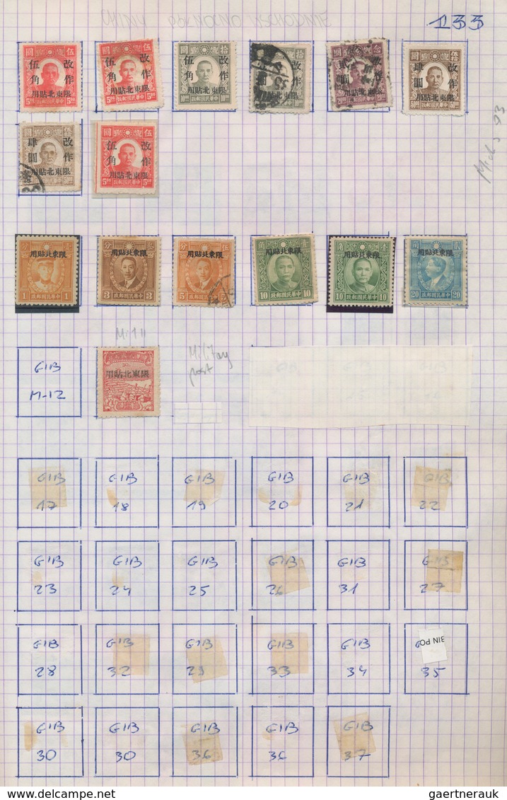 China - Provinzen: 1915/48, Manchuria-Yunnan ovpts., unused mounted mint (several LH) and used on se