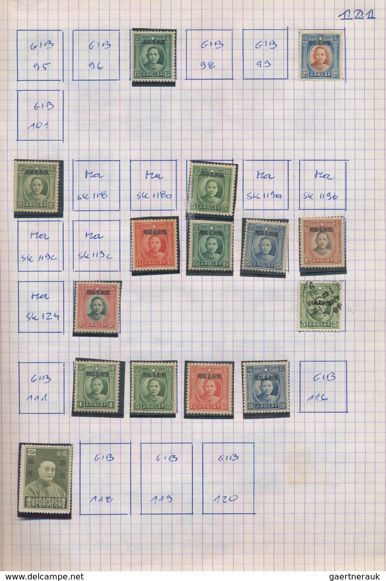 China - Provinzen: 1915/48, Manchuria-Yunnan ovpts., unused mounted mint (several LH) and used on se