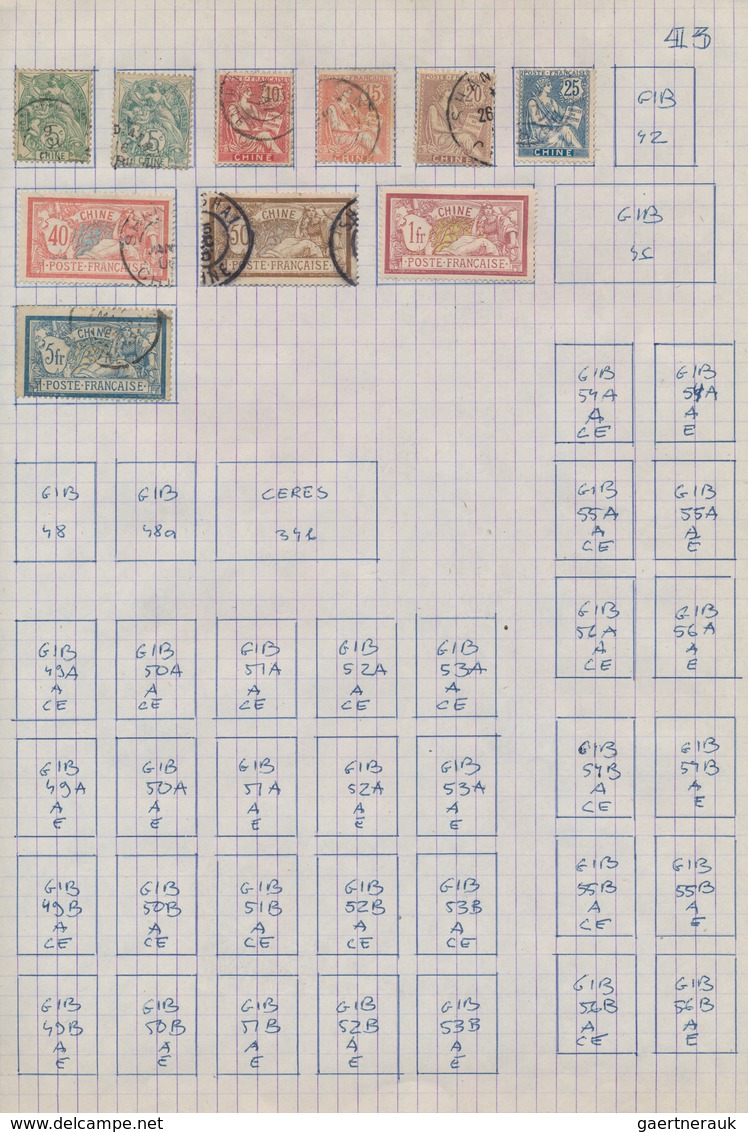 China - Fremde Postanstalten / Foreign Offices: 1880/1922 (ca.), German offices inc. forerunners, Fr