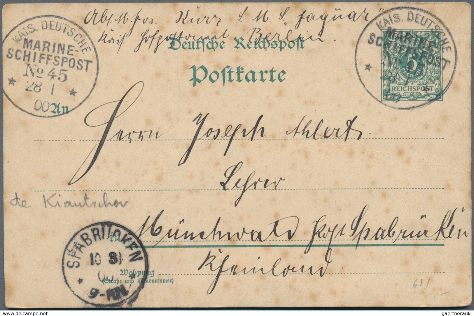 China - Fremde Postanstalten / Foreign Offices: Germany, 1899/1912 Ppc (6) Inc. Kiautschou Or Navy M - Sonstige & Ohne Zuordnung