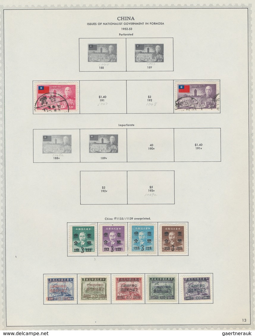 China - Taiwan (Formosa): 1945/80, Mint (inc. NG As Issued) And Few Used On Minkus Pages, Inc. Sets - Used Stamps