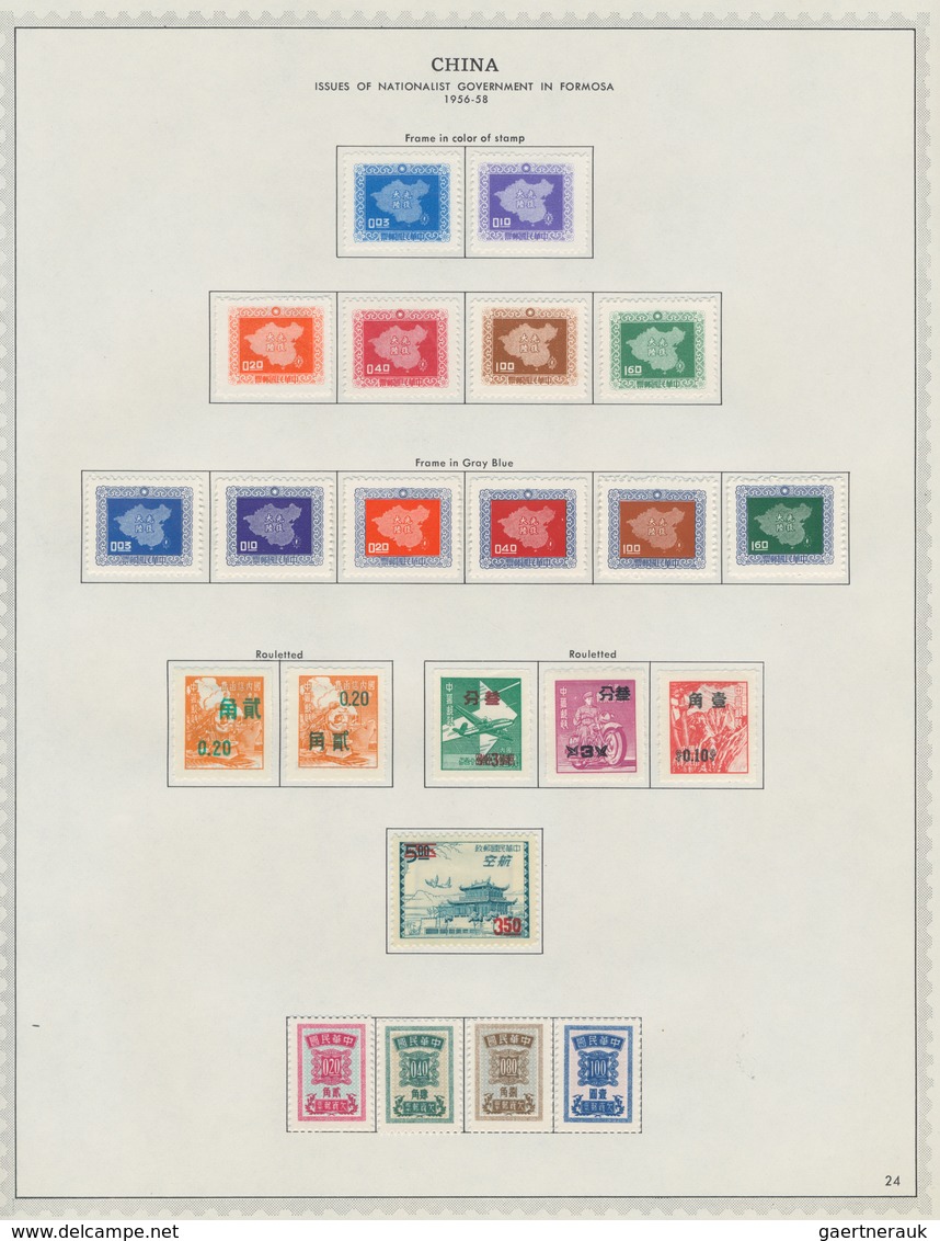 China - Taiwan (Formosa): 1945/80, mint (inc. NG as issued) and few used on Minkus pages, inc. sets