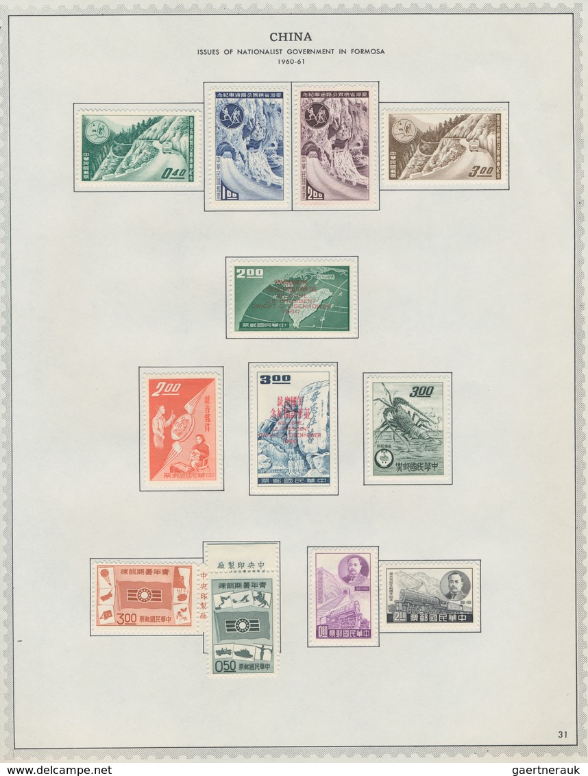 China - Taiwan (Formosa): 1945/80, mint (inc. NG as issued) and few used on Minkus pages, inc. sets