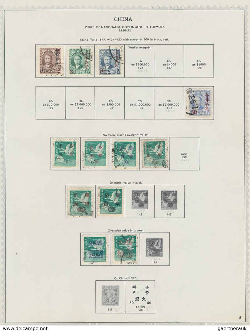 China - Taiwan (Formosa): 1945/80, mint (inc. NG as issued) and few used on Minkus pages, inc. sets