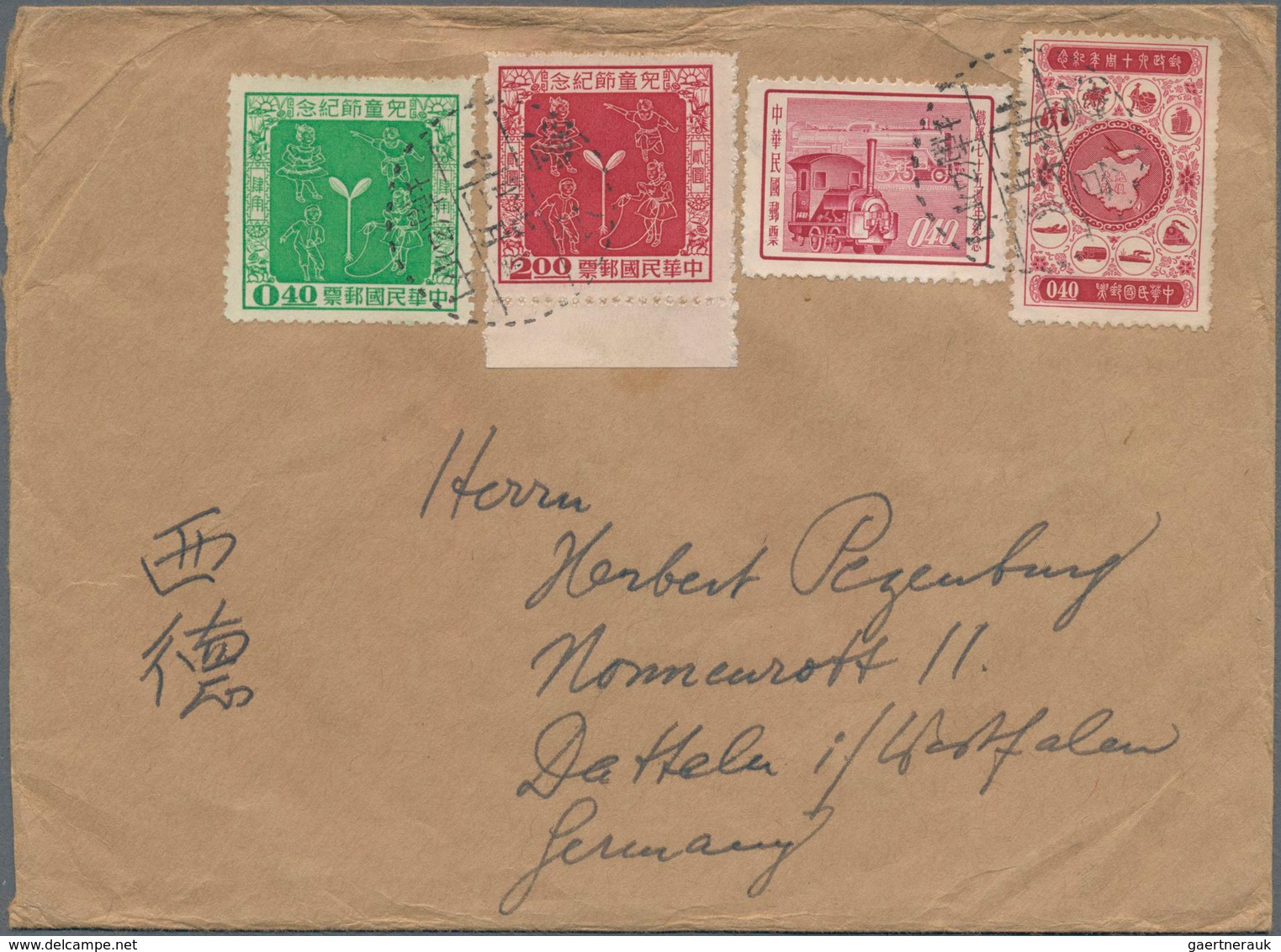 China - Taiwan (Formosa): 1958/80, covers (66) mostly by air mail to Germany or US, some inland and