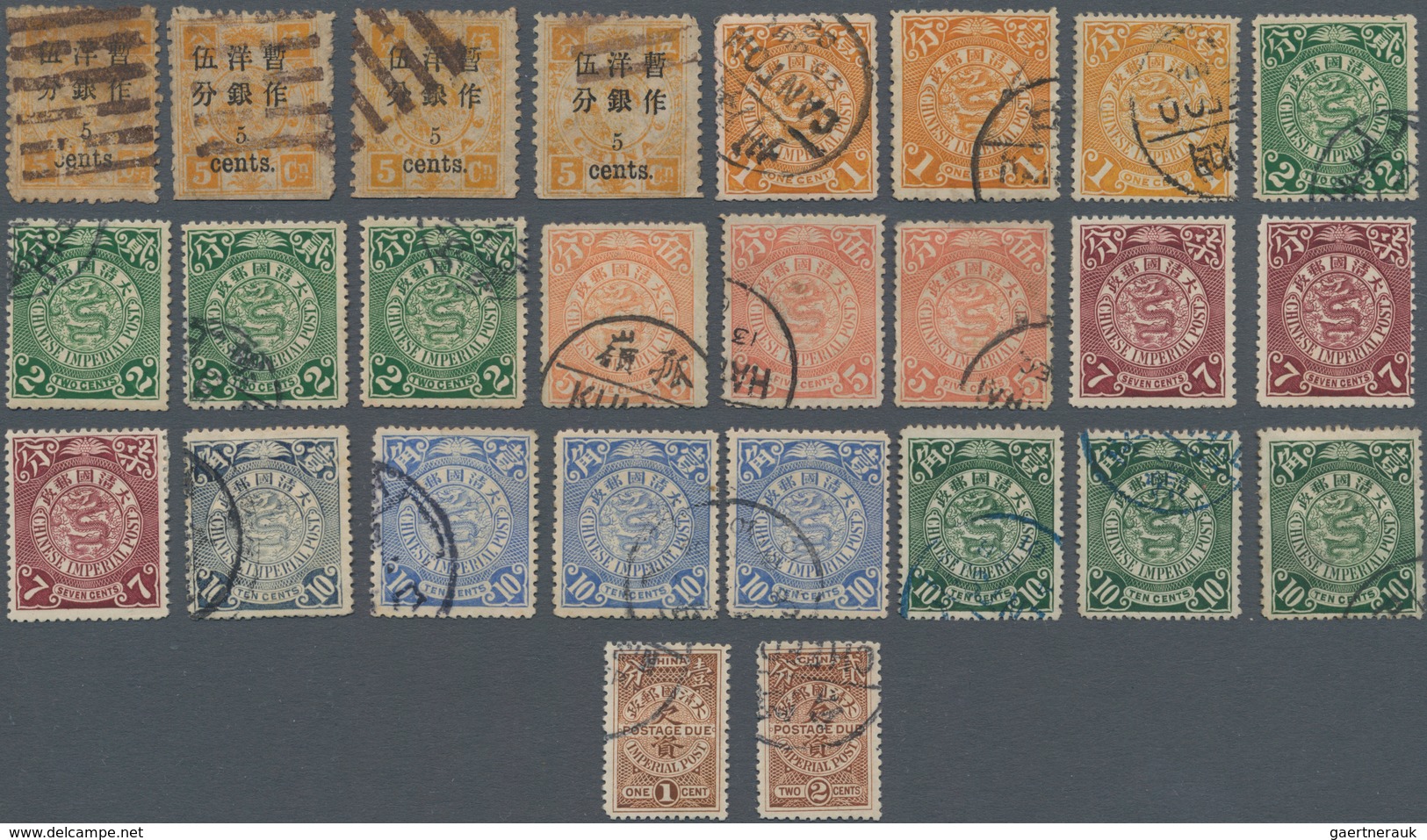 China - Volksrepublik: 1897/1950 (ca.), Collection Of Approx. 900 Stamps In Small Box, Start From Th - Sonstige & Ohne Zuordnung
