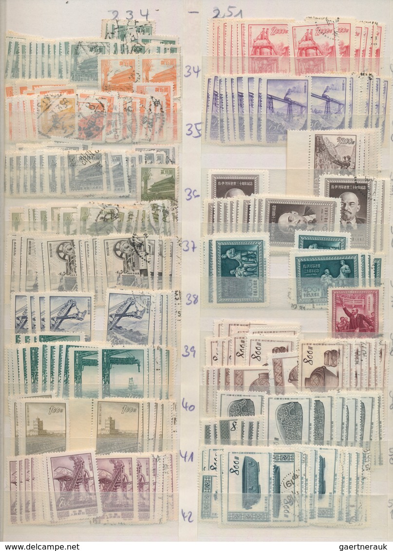 China - Volksrepublik: 1945/2002 (ca.), Collection In 5 Stock Books, And A Box With Stamp Booklets, - Otros & Sin Clasificación