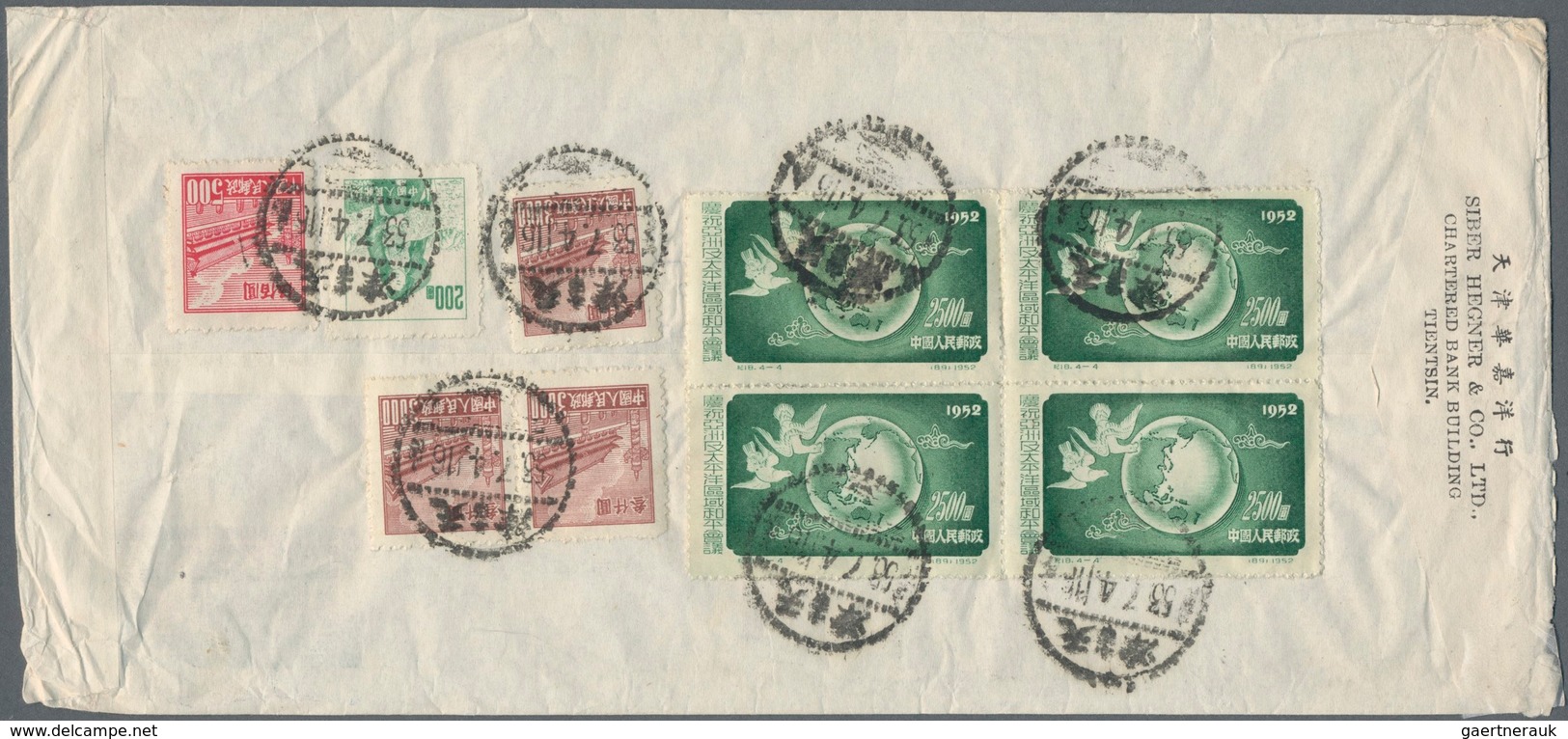 China - Volksrepublik: 1949/57, Five Better Covers Used To Foreign Inc. To Switzerland, Belgium. - Sonstige & Ohne Zuordnung