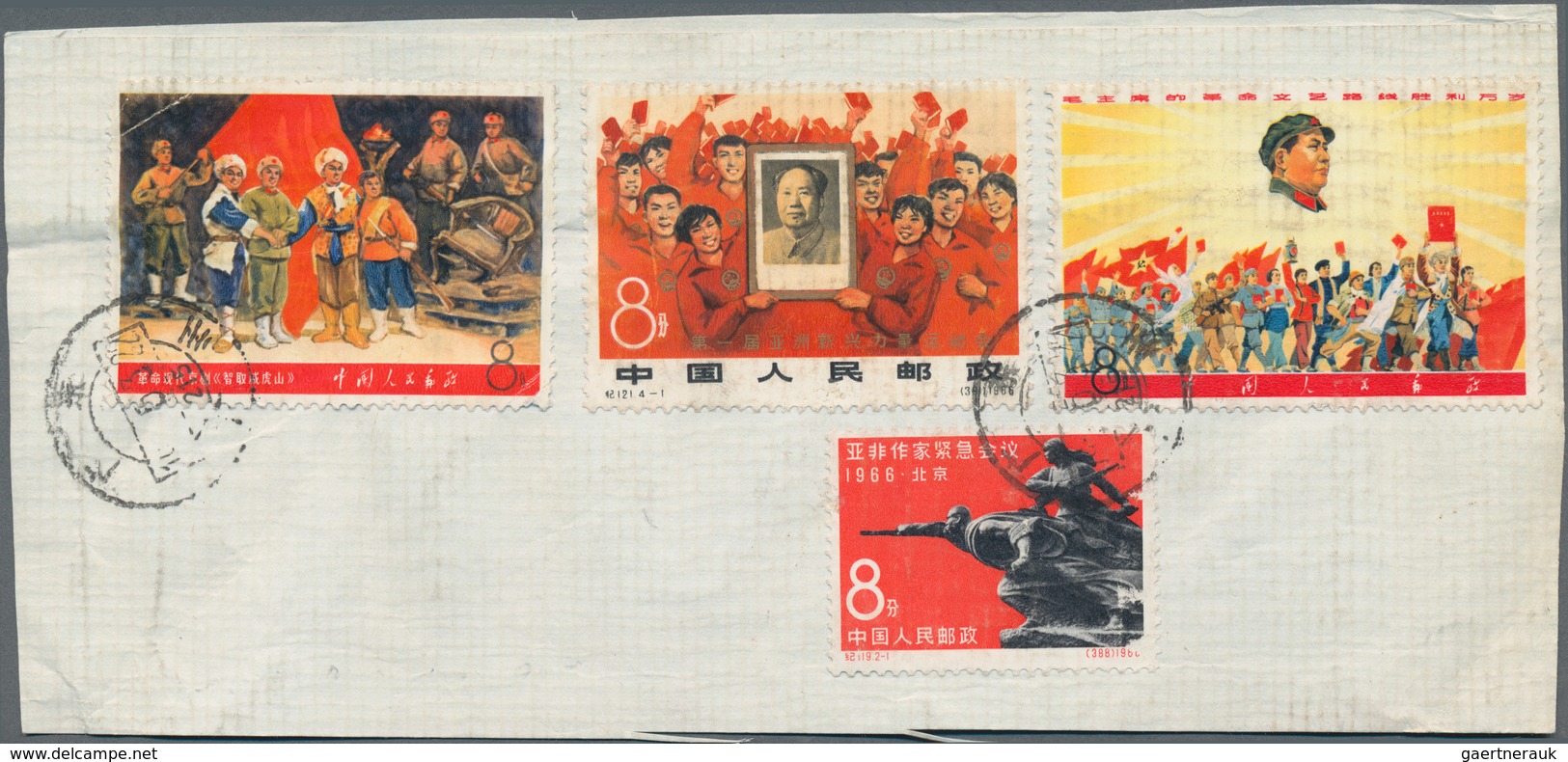 China - Volksrepublik: 1950/1965 (ca.), Collection Of PRC Stamps Used On Pieces, With Many Better St - Sonstige & Ohne Zuordnung