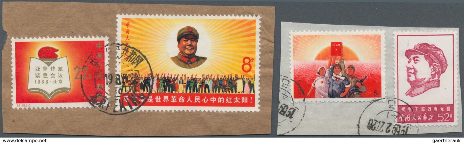 China - Volksrepublik: 1950/1965 (ca.), Collection Of PRC Stamps Used On Pieces, With Many Better St - Andere & Zonder Classificatie