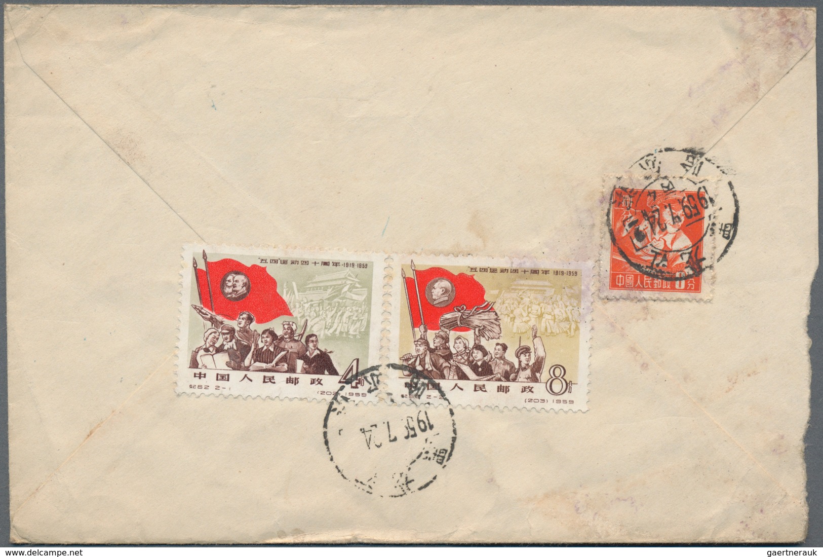China - Volksrepublik - Ganzsachen: 1955/62 (ca.), 15 covers with commemoratives mostly to Germany o