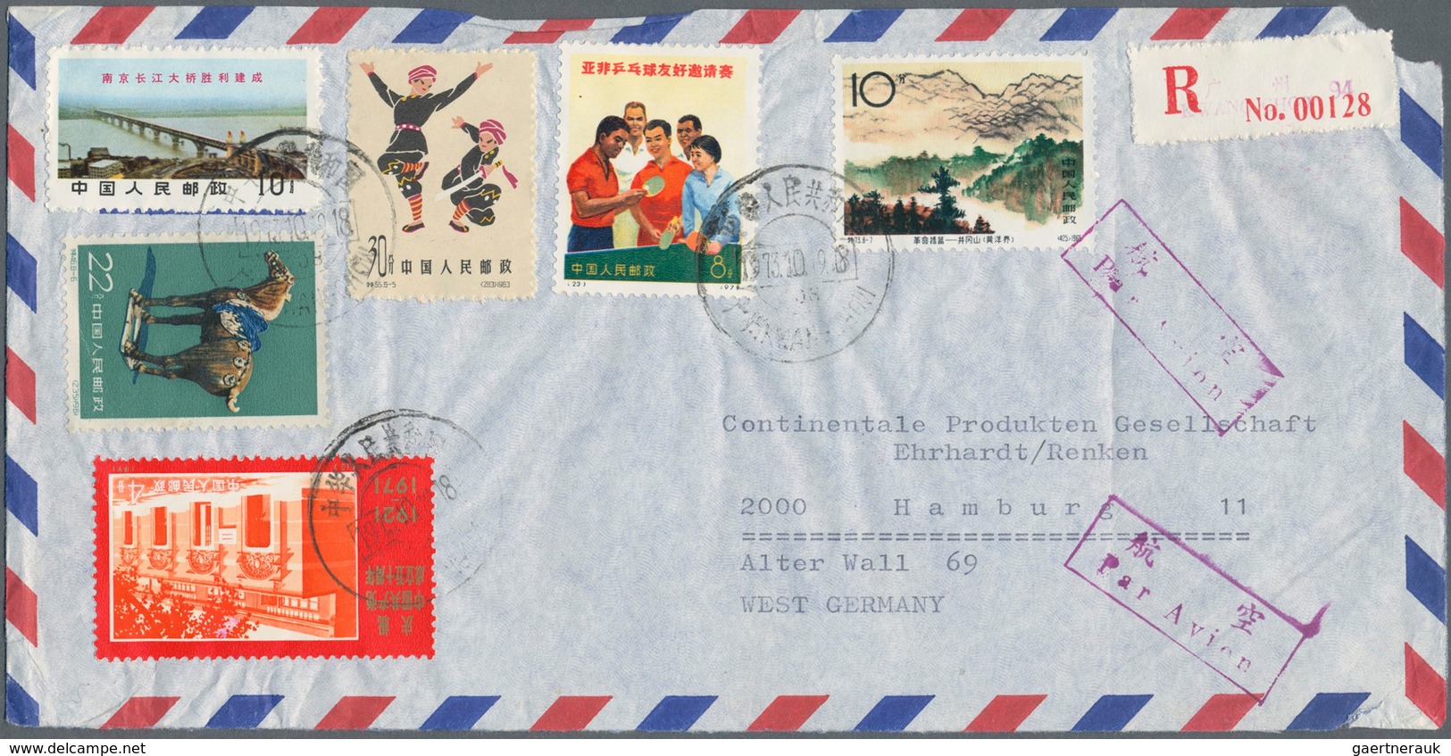 China - Volksrepublik - Ganzsachen: 1971, KPC 50 Years Stamps On Covers (8); Albania 52f. Single Or - Postales