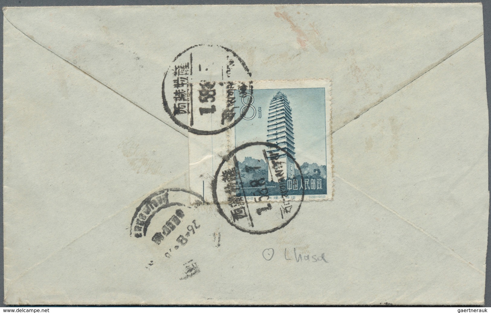 China - Volksrepublik - Besonderheiten: 1956/72, Used In Tibet, Covers (8 + 2 With Stamps Fallen Off - Autres & Non Classés