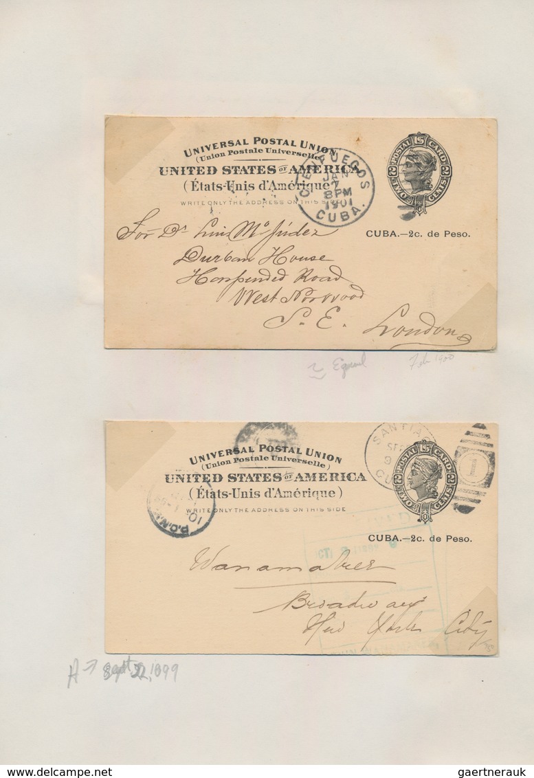 Cuba: 1879/1916 Postal Stationery Collection Of Approx. 140 Unused And Used Postal Stationery Postca - Autres & Non Classés