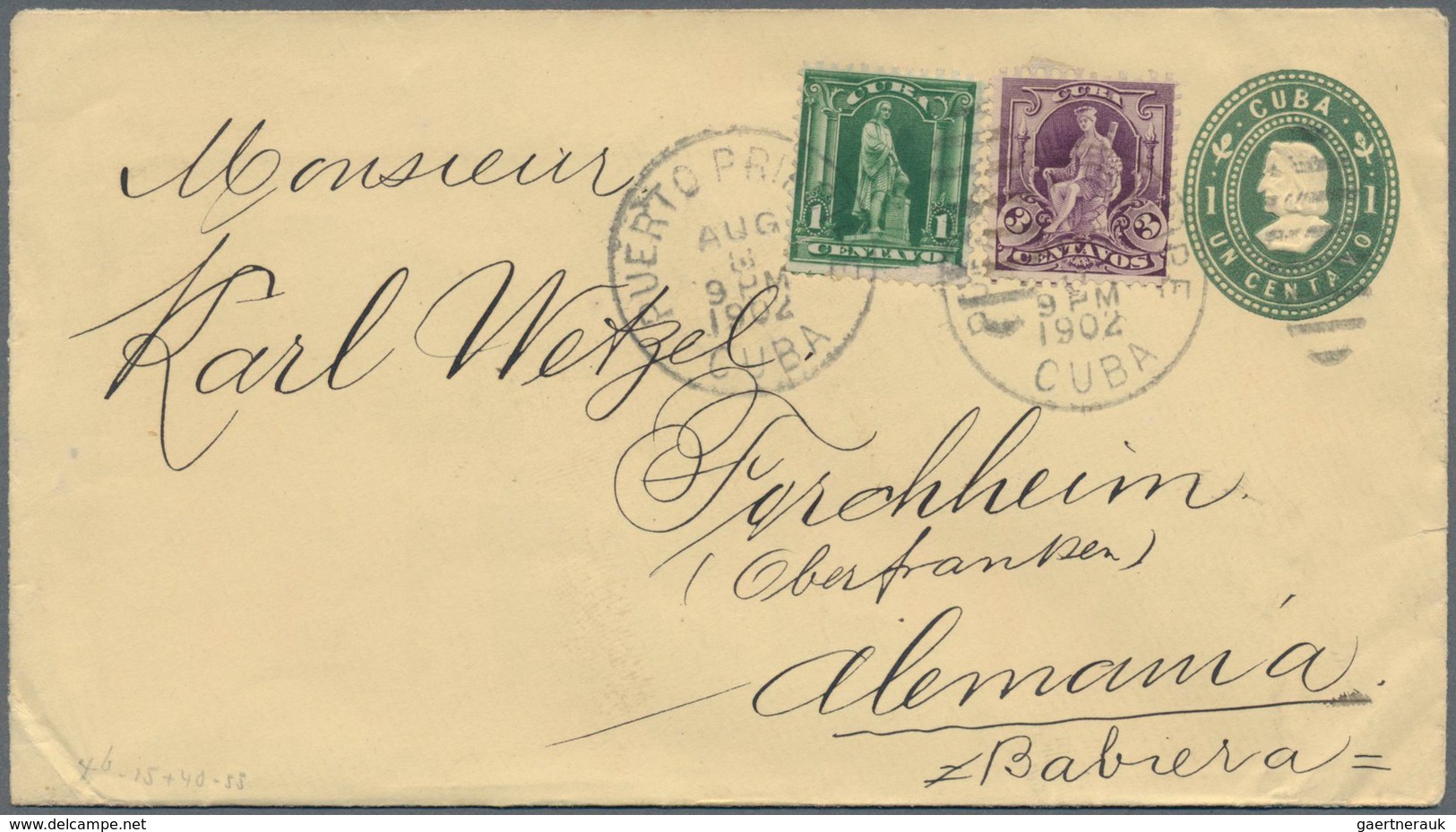 Cuba: 1899, Spanish American War : Columbus Eight Different Postal Stationery Envelopes (one Surchar - Autres & Non Classés