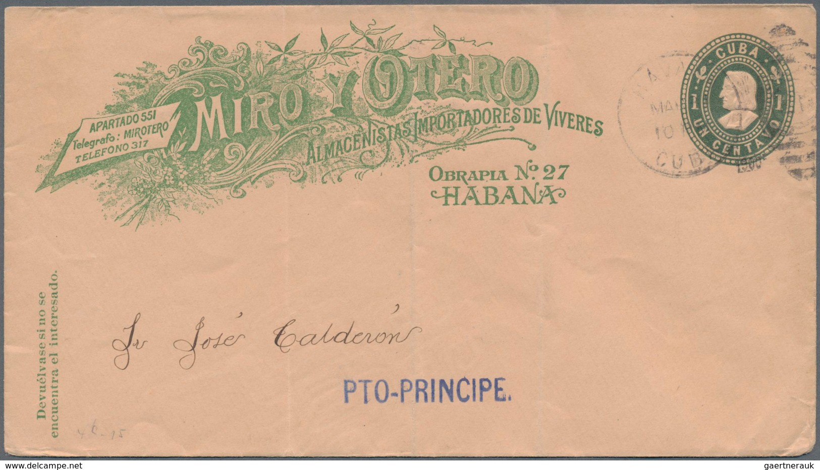 Cuba: 1899, Spanish American War : Columbus Eight Different Postal Stationery Envelopes (one Surchar - Andere & Zonder Classificatie