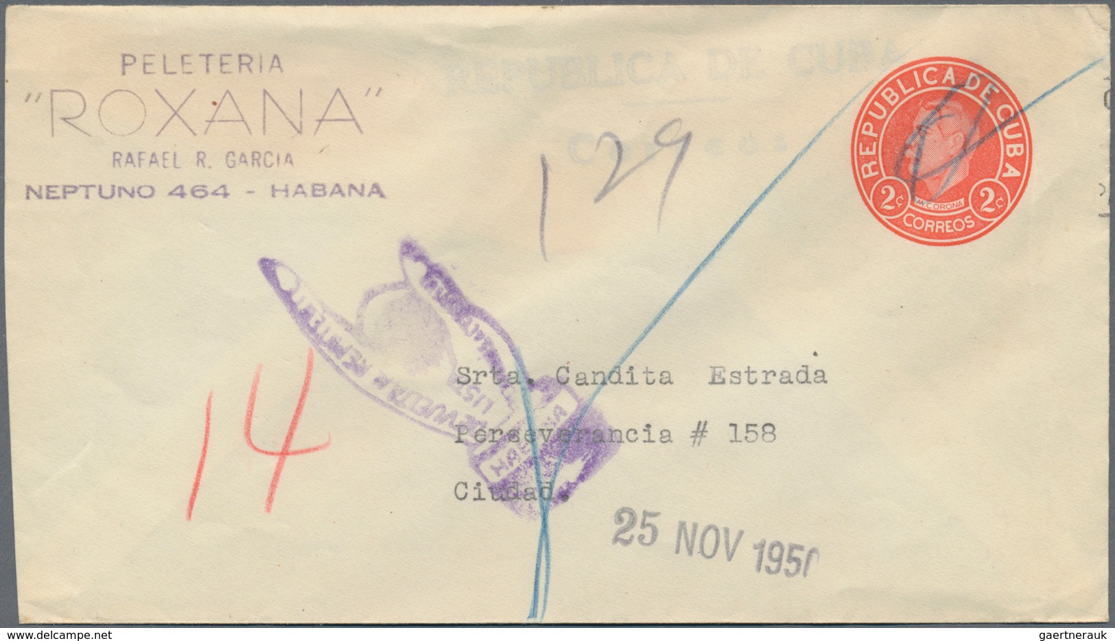 Cuba: 1899/1980 ca. 130 unused/CTO-used and used postal stationery postcards, picture postcards, env