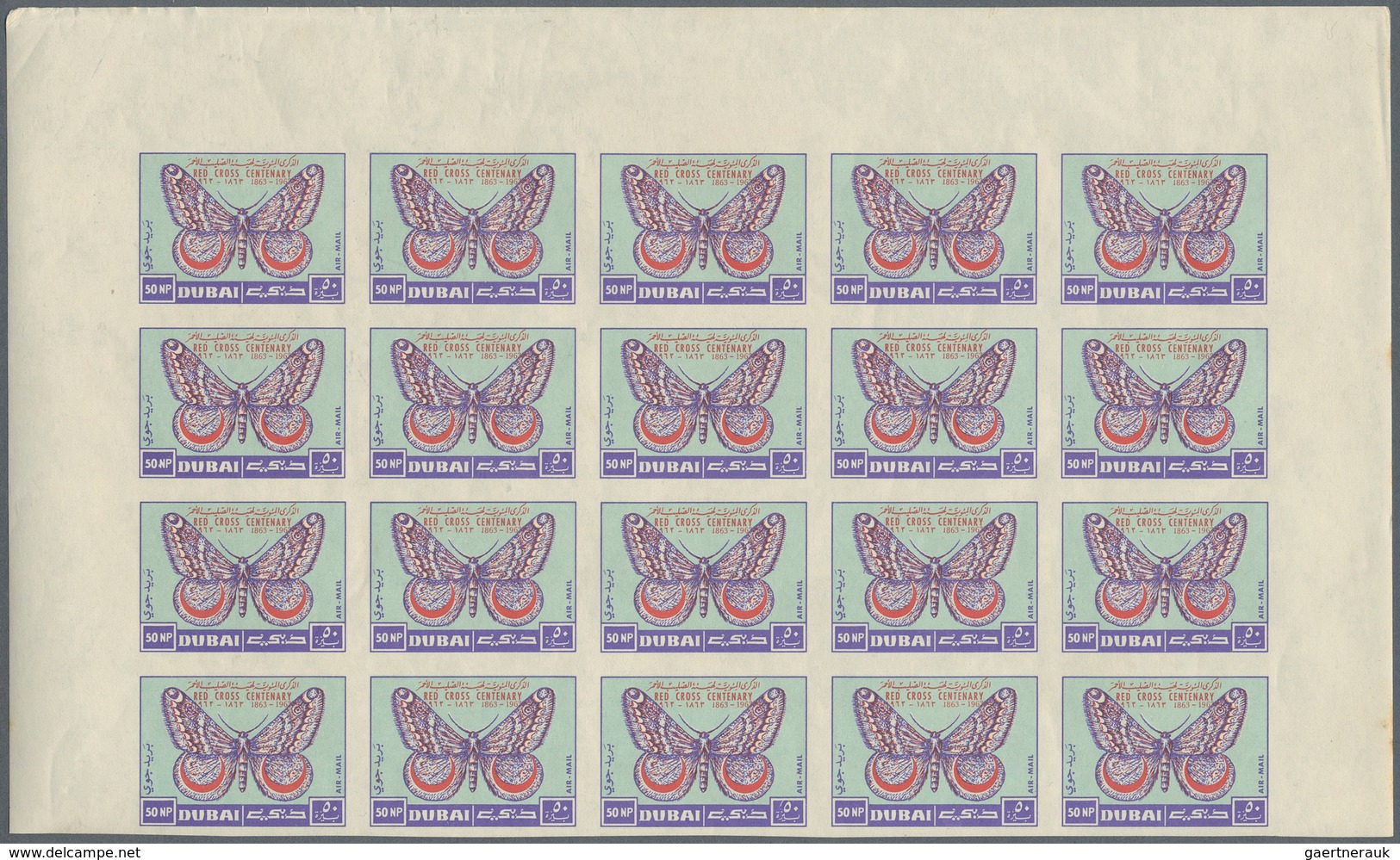 Dubai: 1963/1967, MNH Assortment Of Sheets/multiples With Michel Nos. 26/33 A (10 Sets), 26/33 B (20 - Dubai