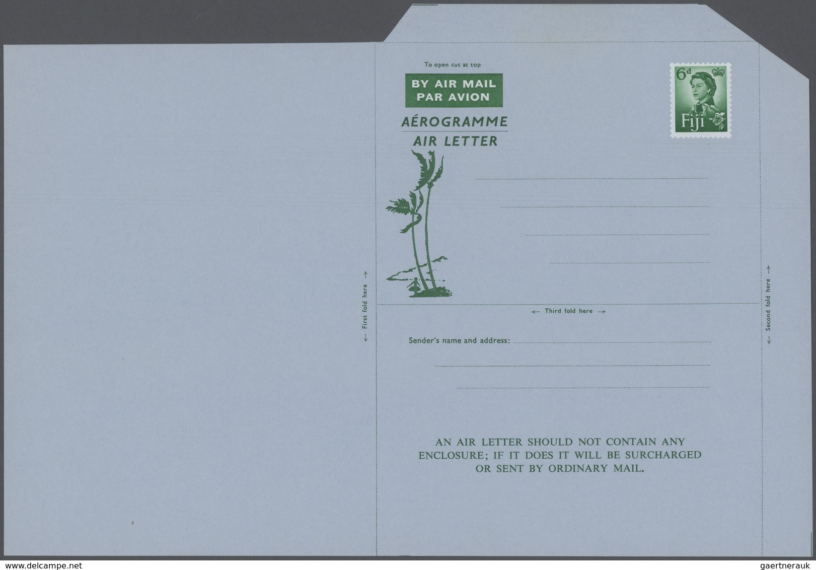 Fiji-Inseln: 1959/1995 (ca.), Accumulation With About 1.200 Mostly UNFOLDED AEROGRAMMES With Several - Fidji (...-1970)