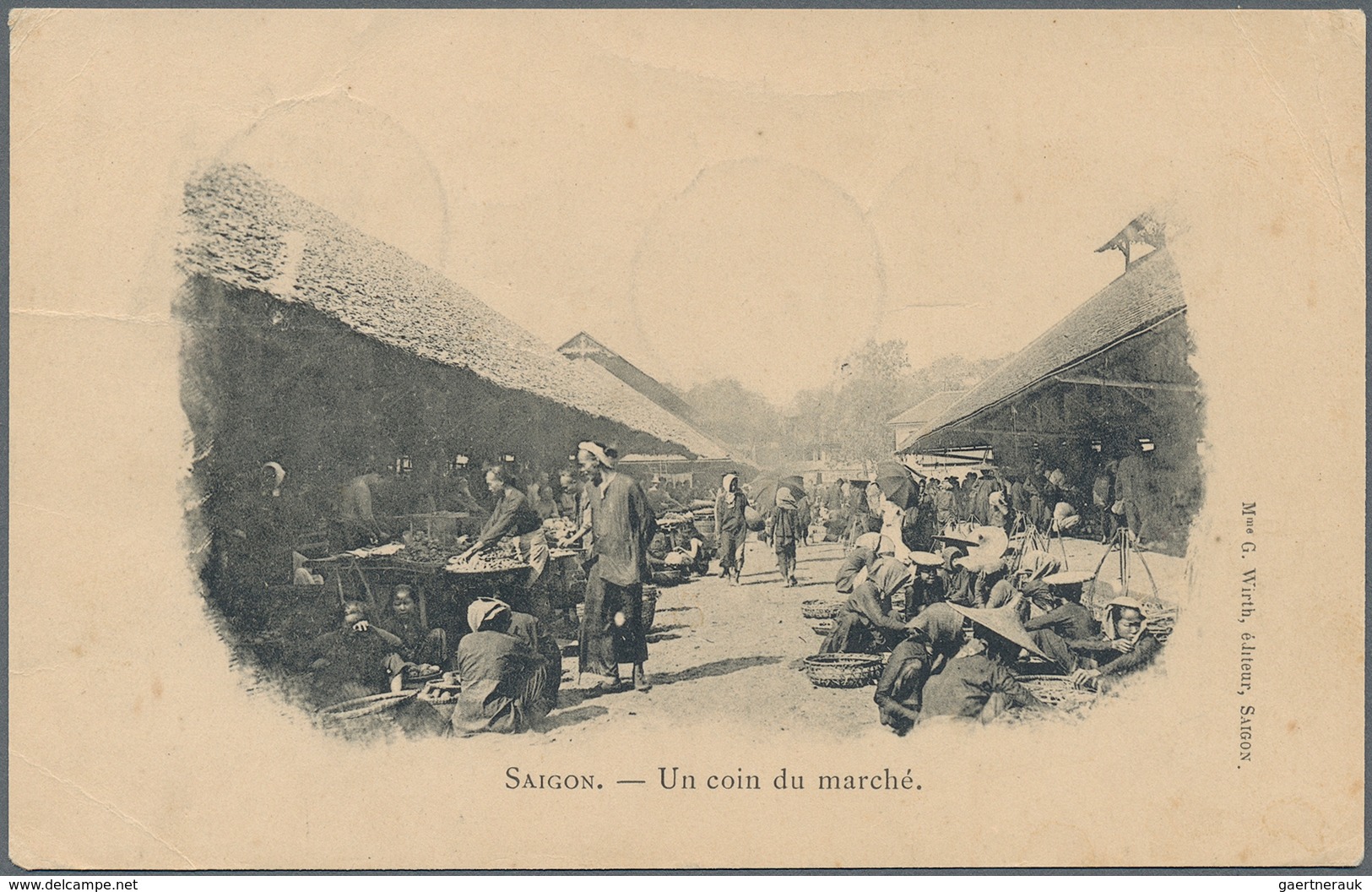 Französisch-Indochina: 1904/1906, assortment of 54 different ppc, depicting street scenes, local mar