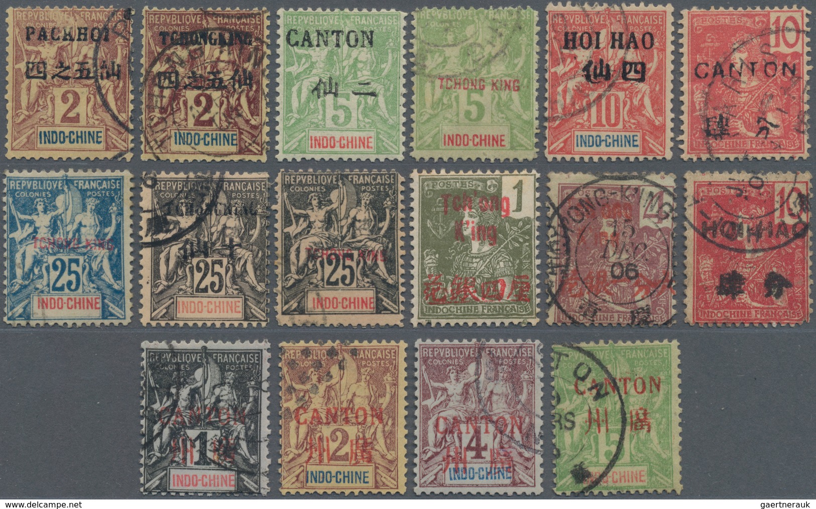 Französisch-Indochina - Postämter In Südchina: 1901/19, Canton-Yunnanfou, Mounted Mint (inc. LH) And - Autres & Non Classés